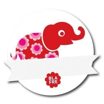 Navnemærke - Rød Elefant
