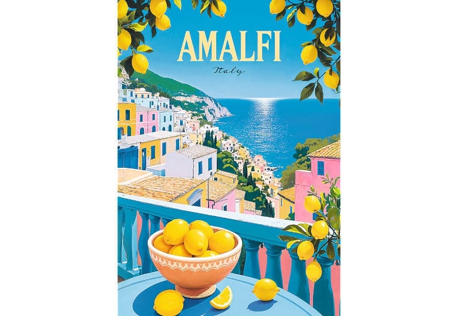 Vintage Poster - Amalfi, Italy
