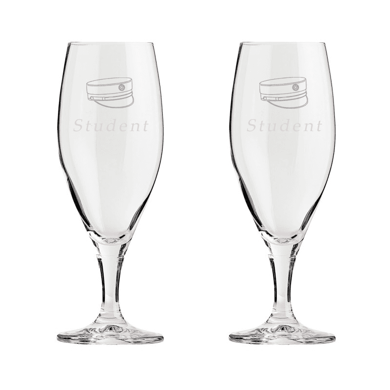 Student ølglas 2 stk 40 cl