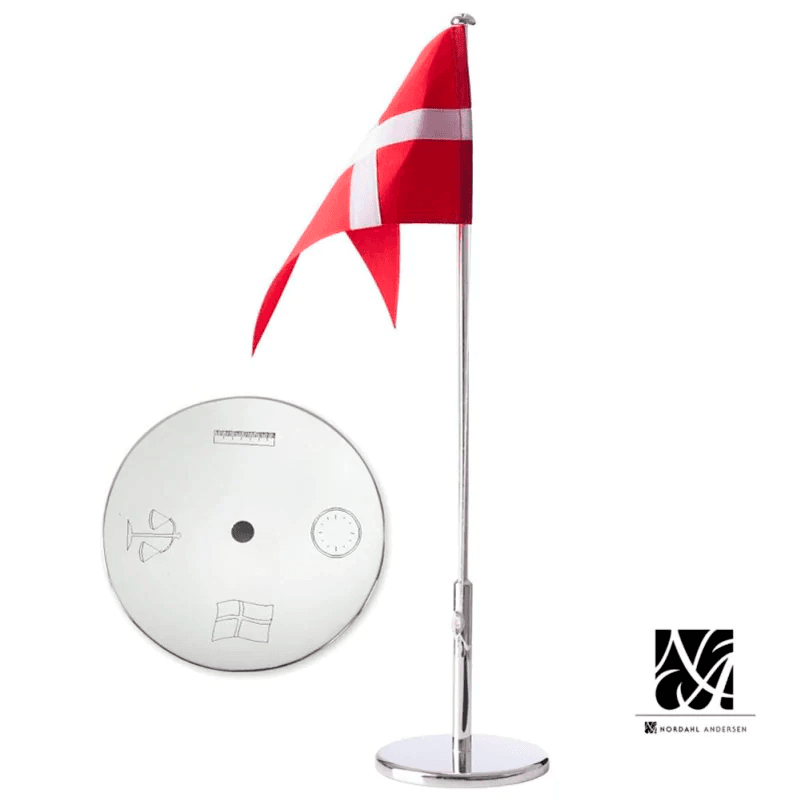 Nordahl Andersen Bordflag m. dåbsmotiver 40 cm krom
