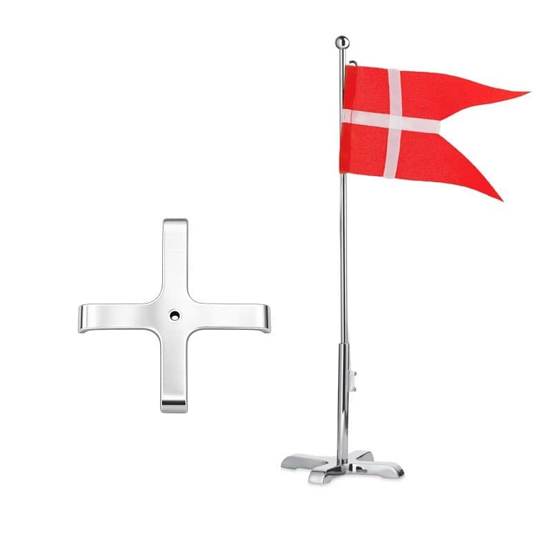 Scrouples Bordflag blank stål med krydsfod 41 cm