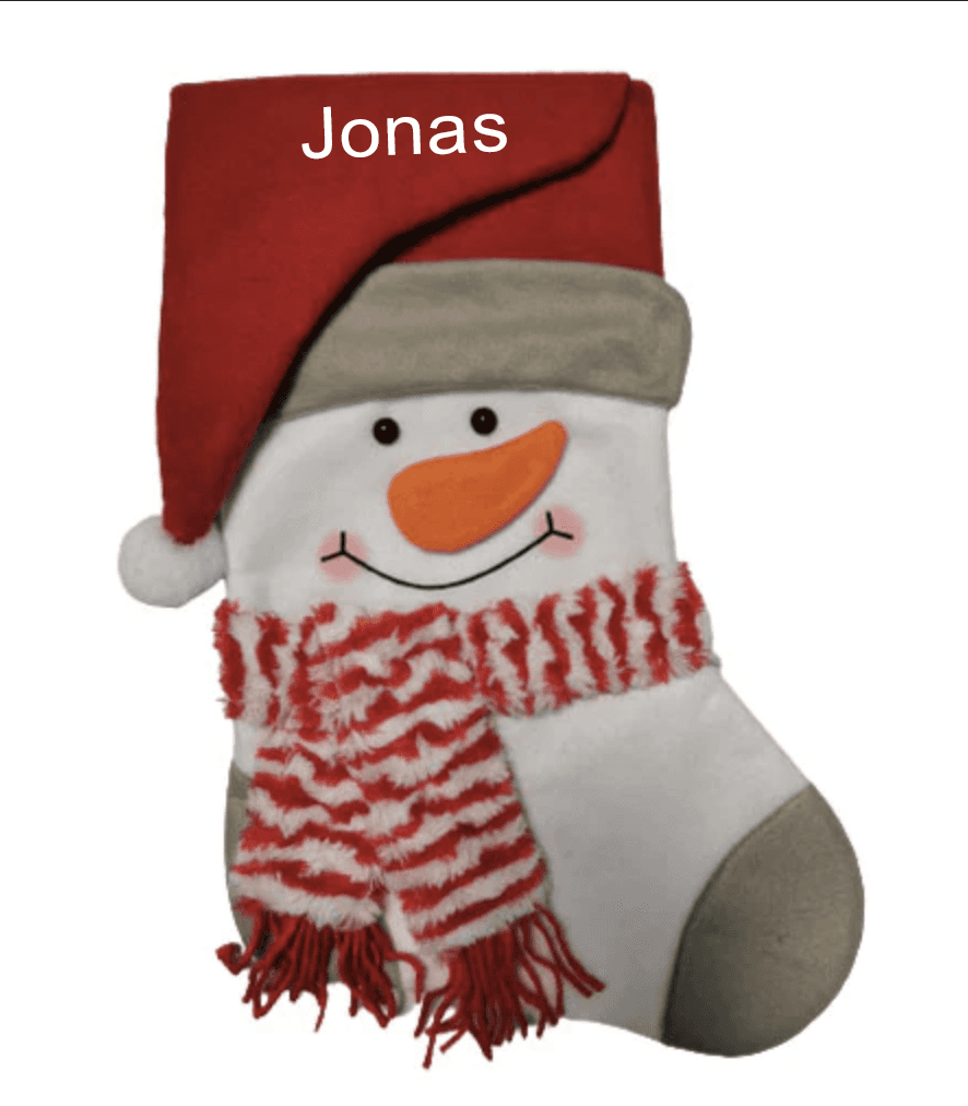 Julesok Snemand med navn