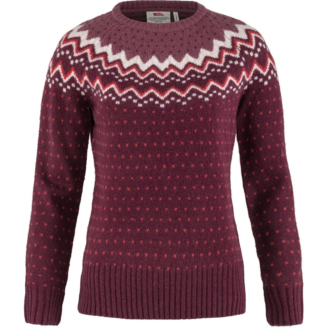 Fjällräven Womens Övik Knit Sweater  (Rød (DARK GARNET/356) X-small)