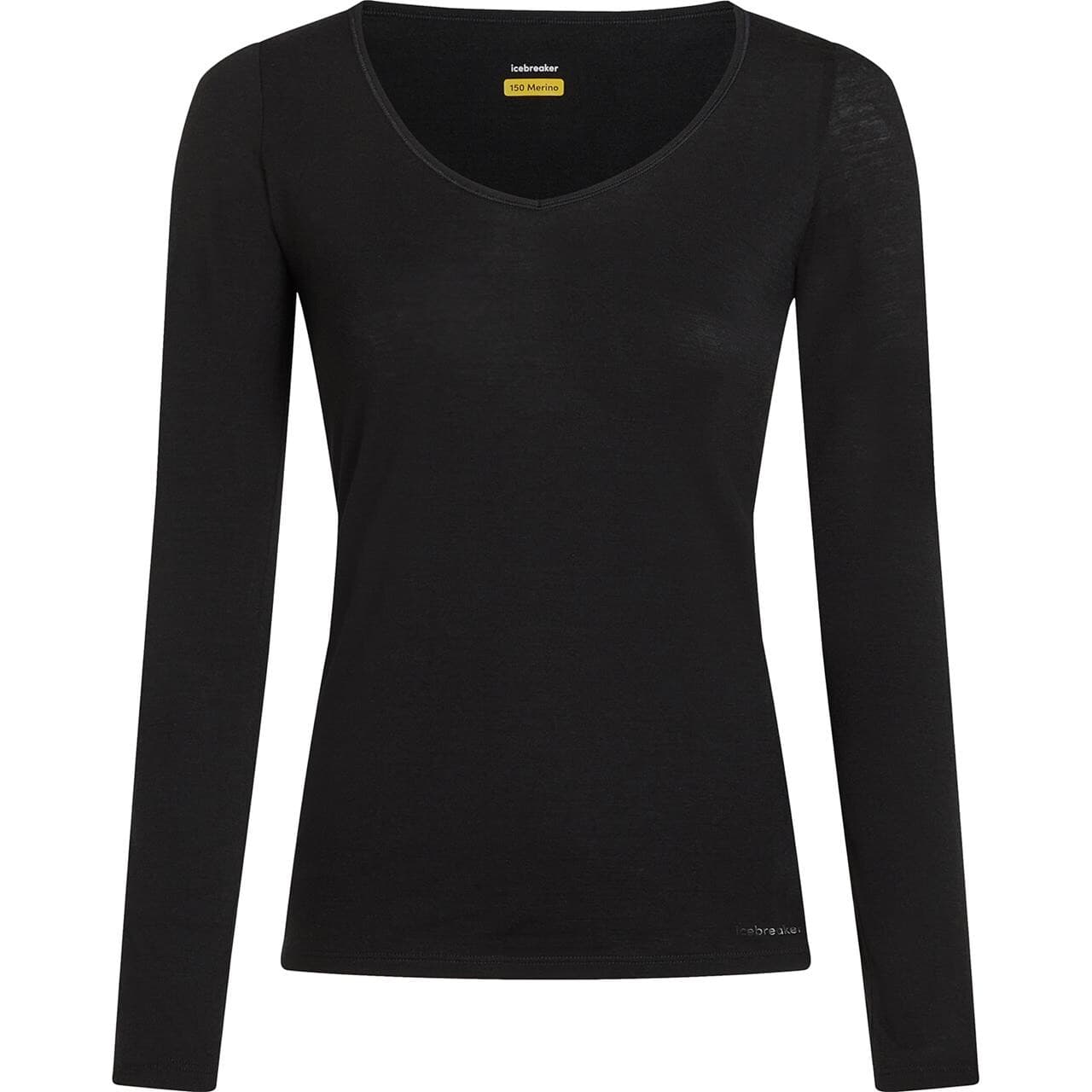 Icebreaker Womens Merino 150 Siren L/S Sweetheart (Sort (BLACK) Large)