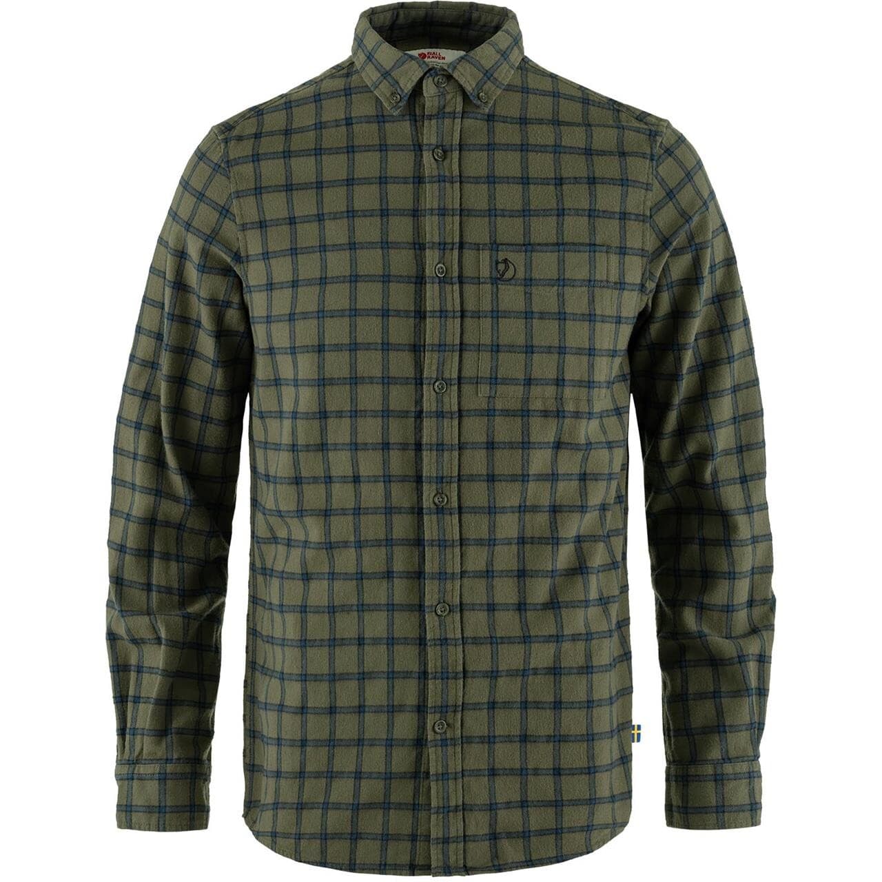 Fjällräven Mens Övik Flannel Shirt  (Grøn (LAUREL GRN-INDIGO BLUE/625-534) X-large)