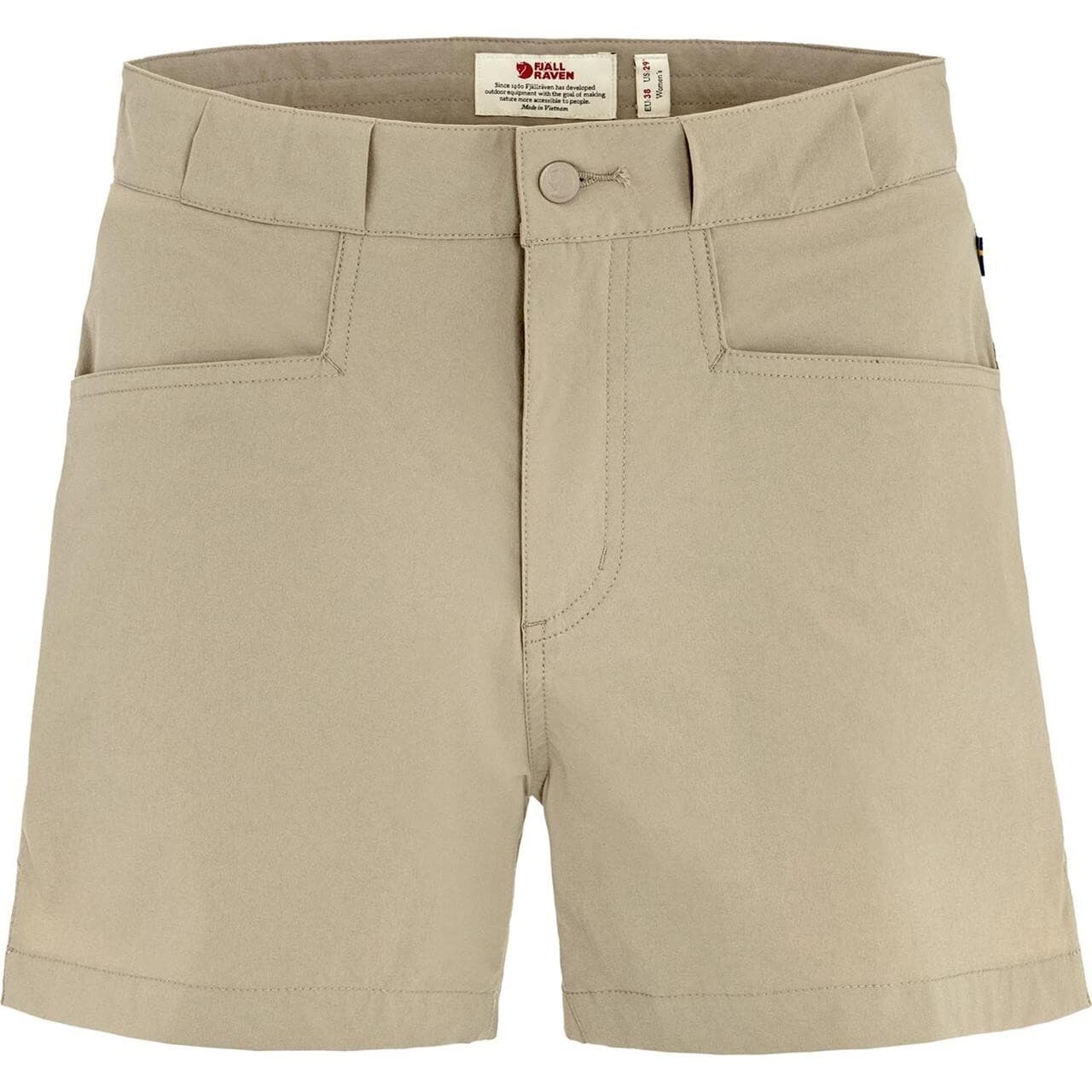 Fjällräven Womens High Coast Lite Shorts  (Beige (FOSSIL/118) 38)
