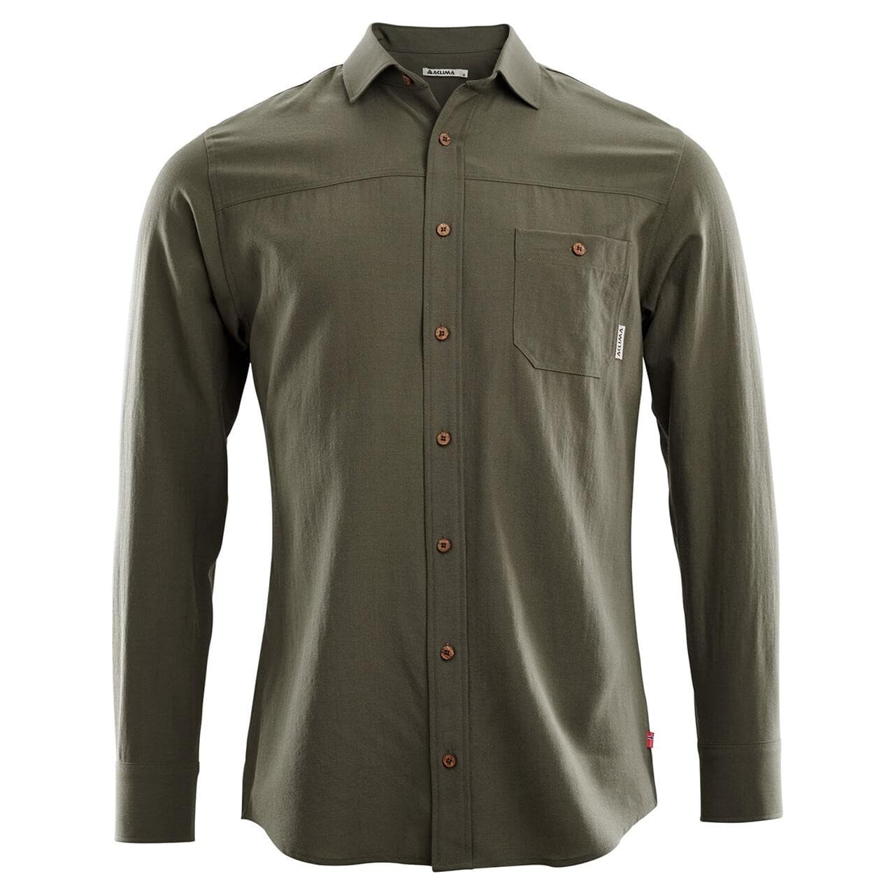 Aclima Mens Woven Wool Shirt  (Grøn (RANGER GREEN) Small)