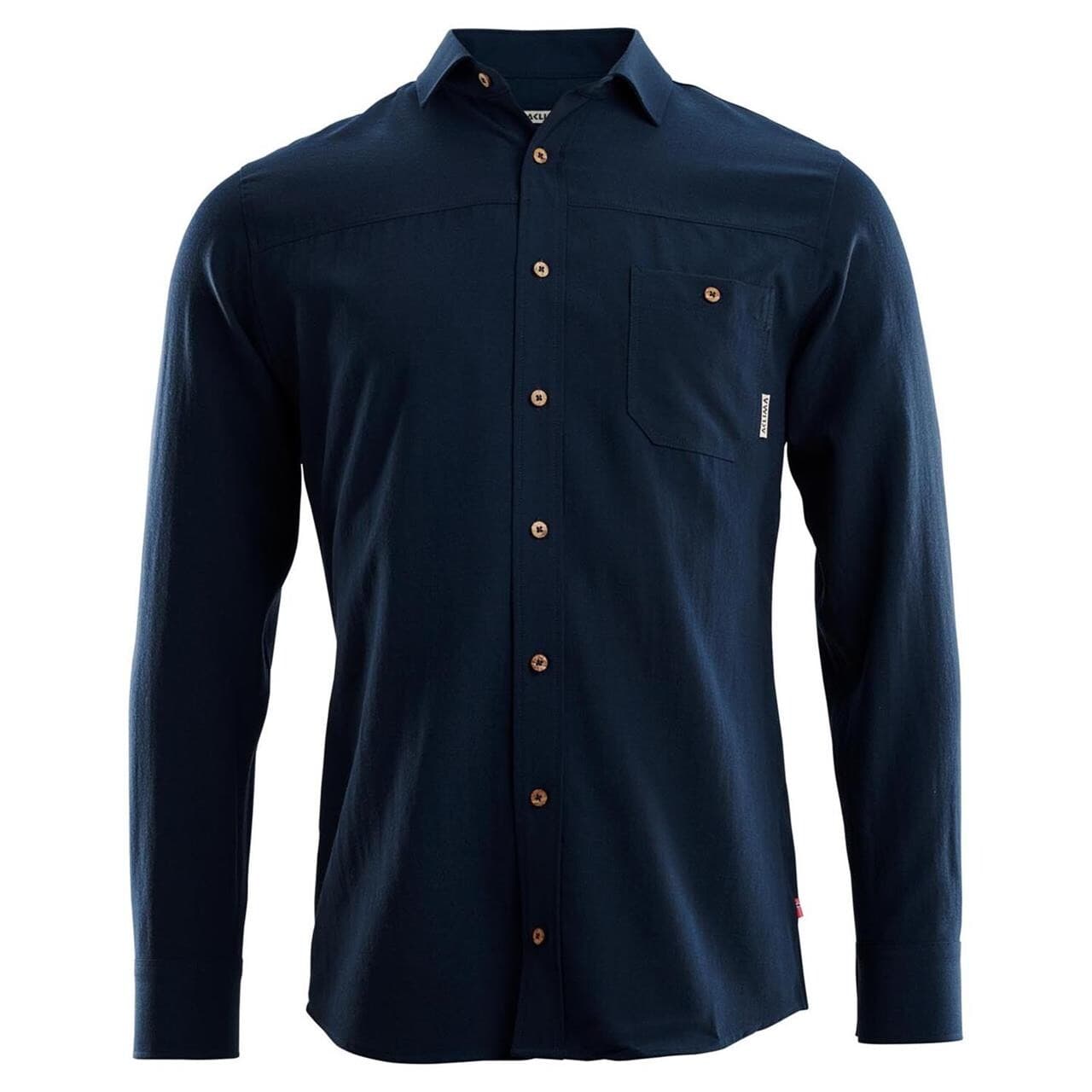 Aclima Mens Woven Wool Shirt  (Blå (NAVY BLAZER) Small)