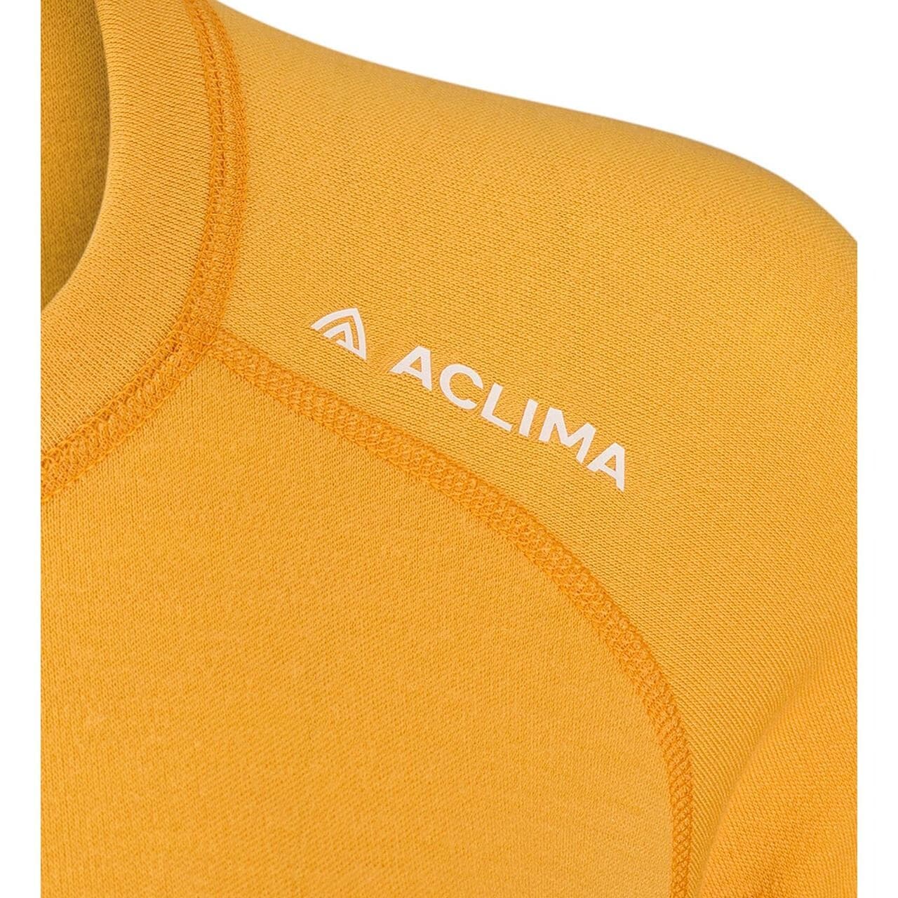 Aclima Womens WarmWool Crew Neck Shirt  (Orange (MANGO MOJITO) Medium)