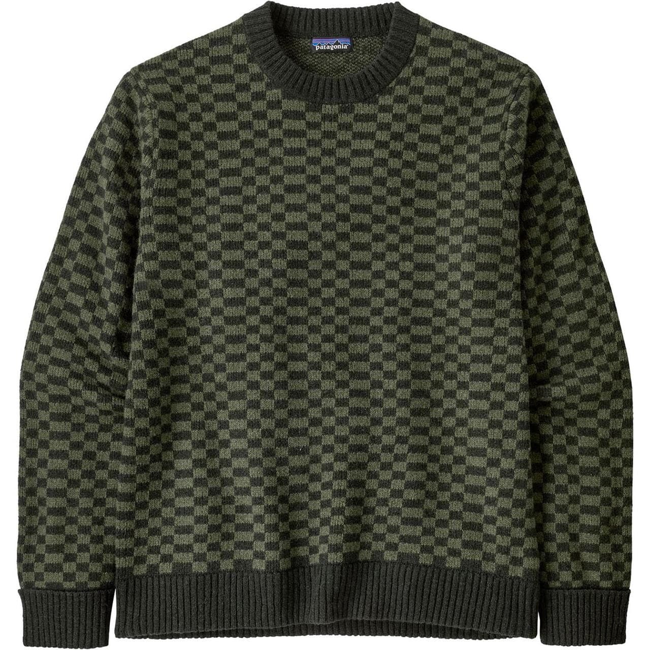 Patagonia Mens Recycled Wool Sweater  (Grøn (FINNED: OLD GROWTH GREEN) Large)