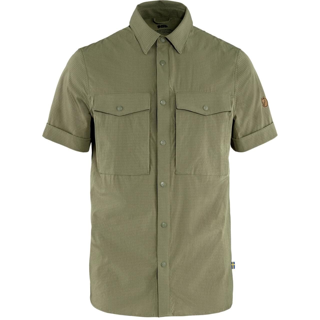 Fjällräven Mens Abisko Trekking Shirt S/S  (Beige (LIGHT OLIVE/622) Large)