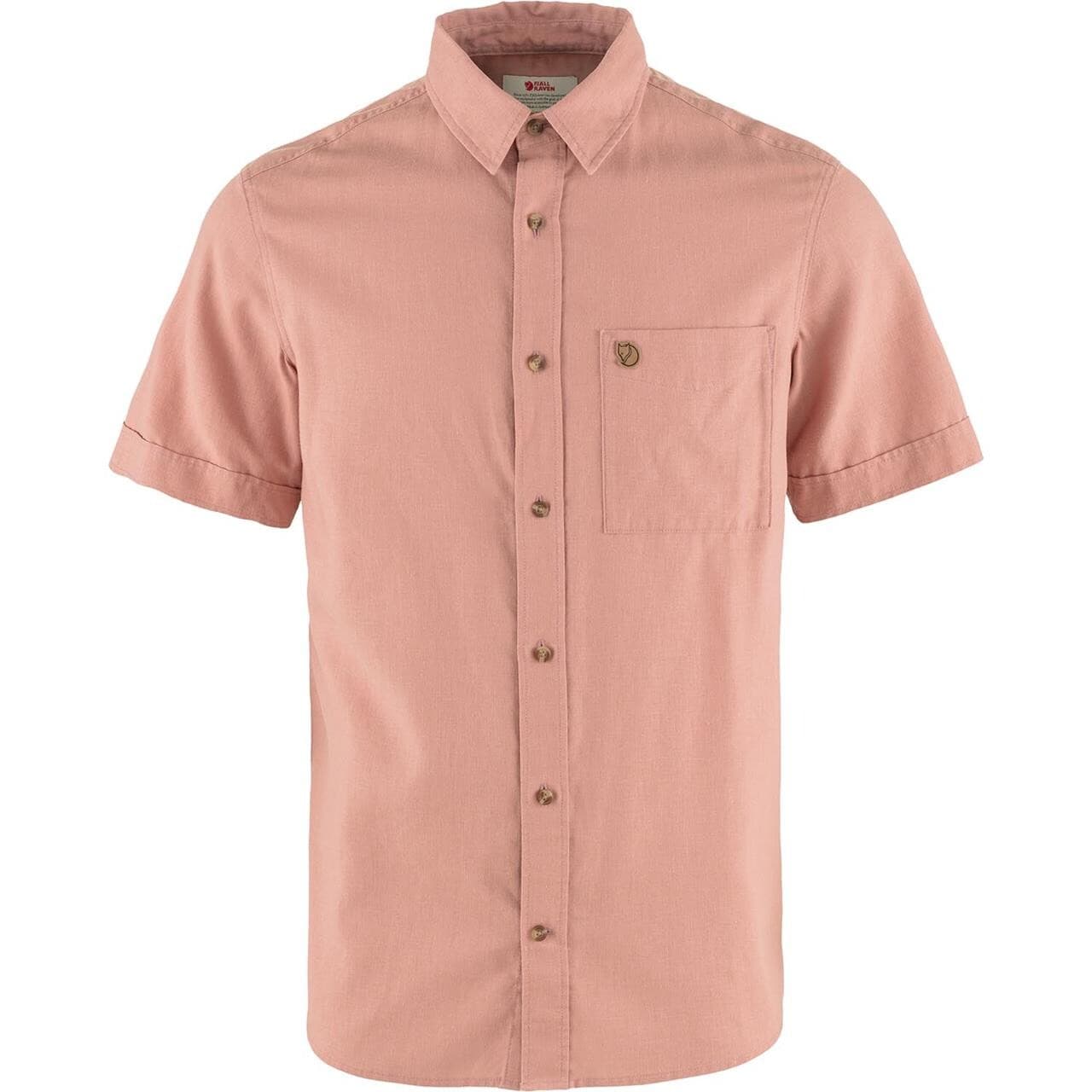 Fjällräven Mens Övik Travel Shirt S/S  (Lyserød (DUSTY ROSE/300) Medium)