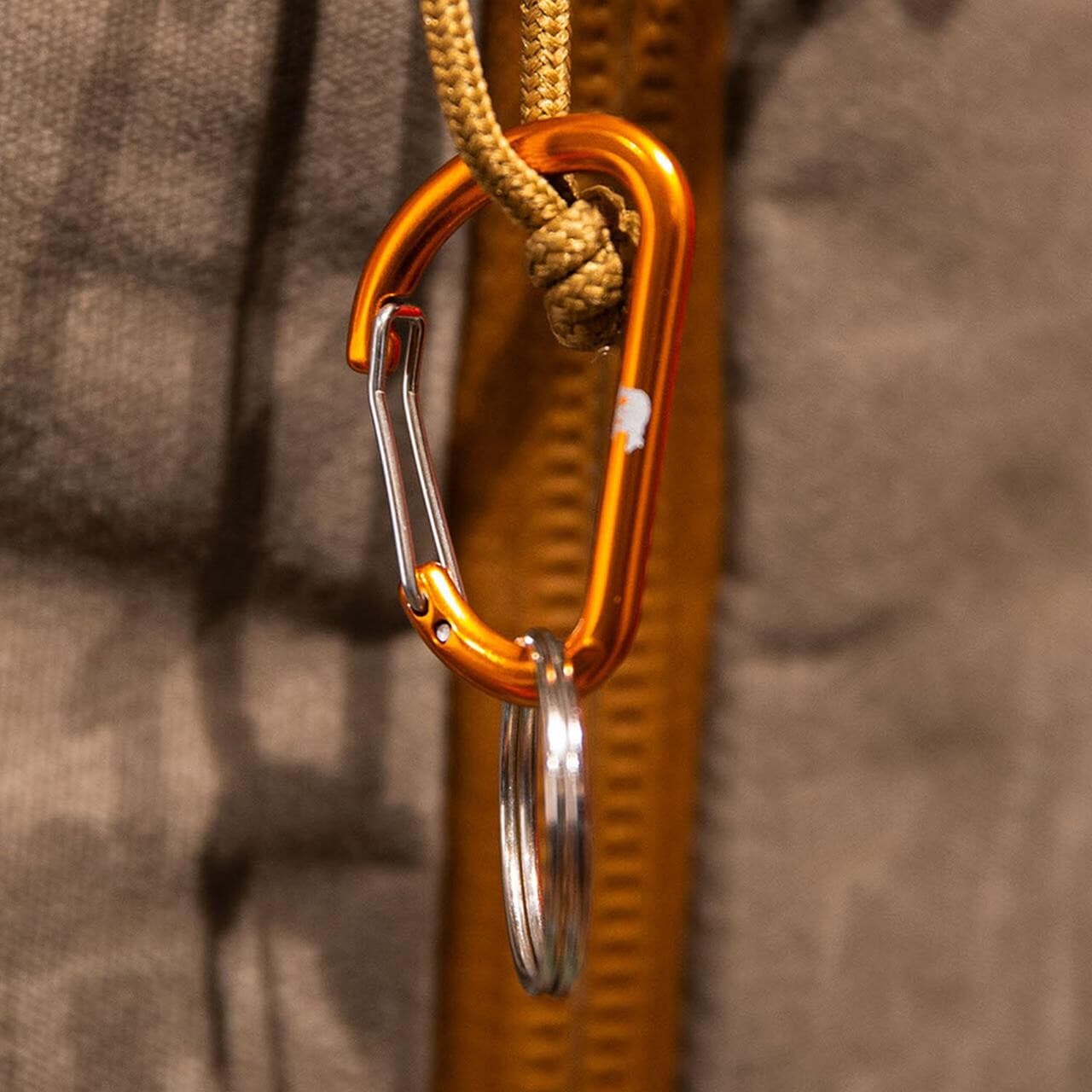 Friluftsland Logo Mini Carabiner 40mm (Orange (ORANGE))