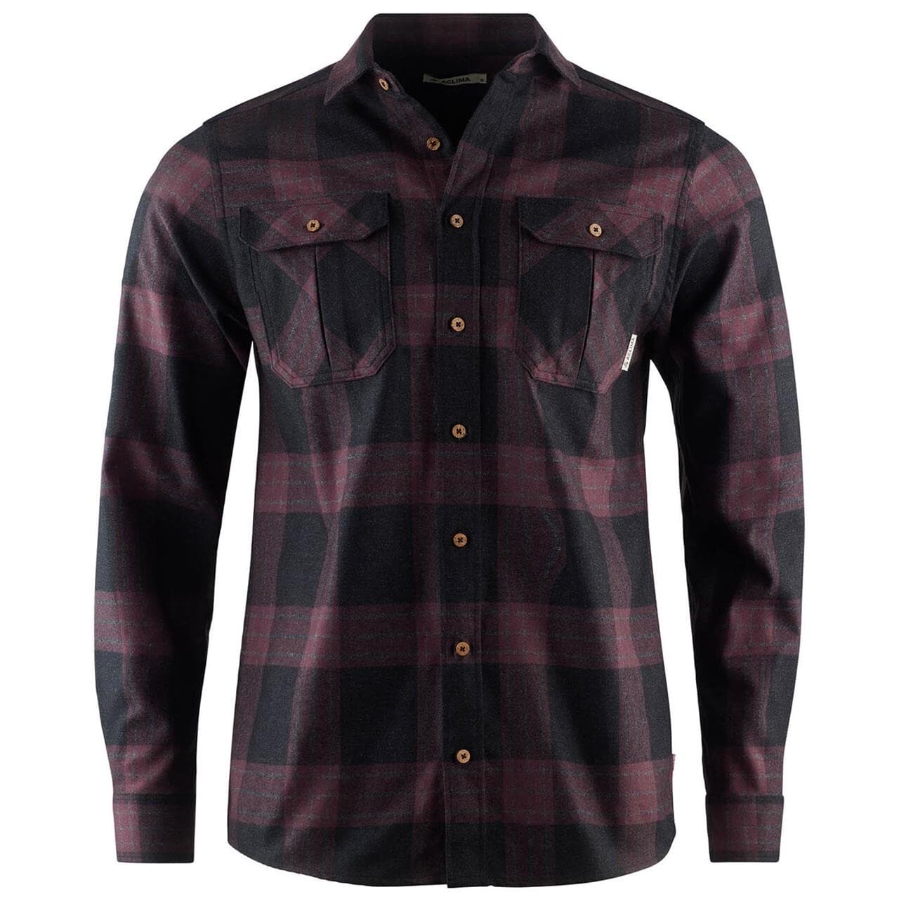 Aclima Mens Leisurewool Reborn Woolshirt  (Grå (CHECK - DARK GREY/FUDGE) X-large)