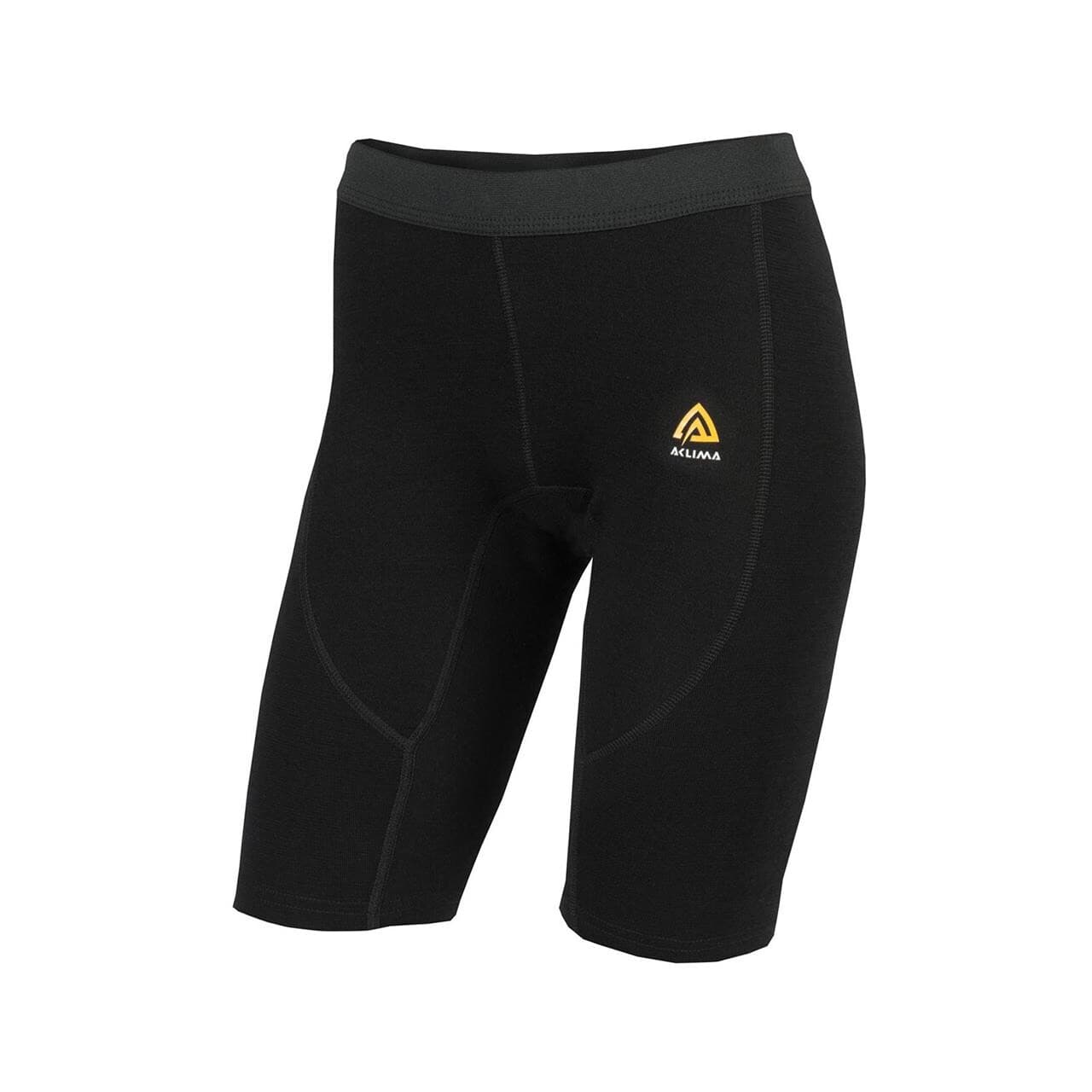 Aclima Womens Warmwool Long Shorts  (Sort (JET BLACK) Medium)