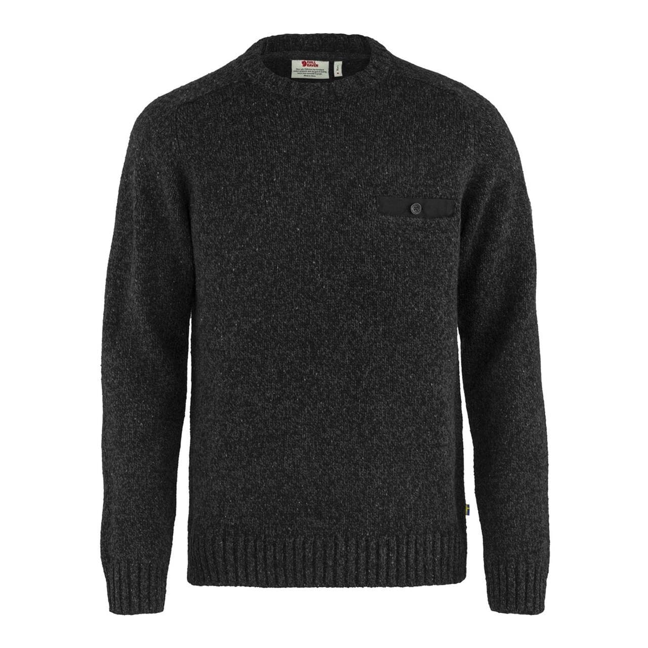 Fjällräven Mens Lada Round-neck Sweater  (Sort (BLACK/550) X-large)