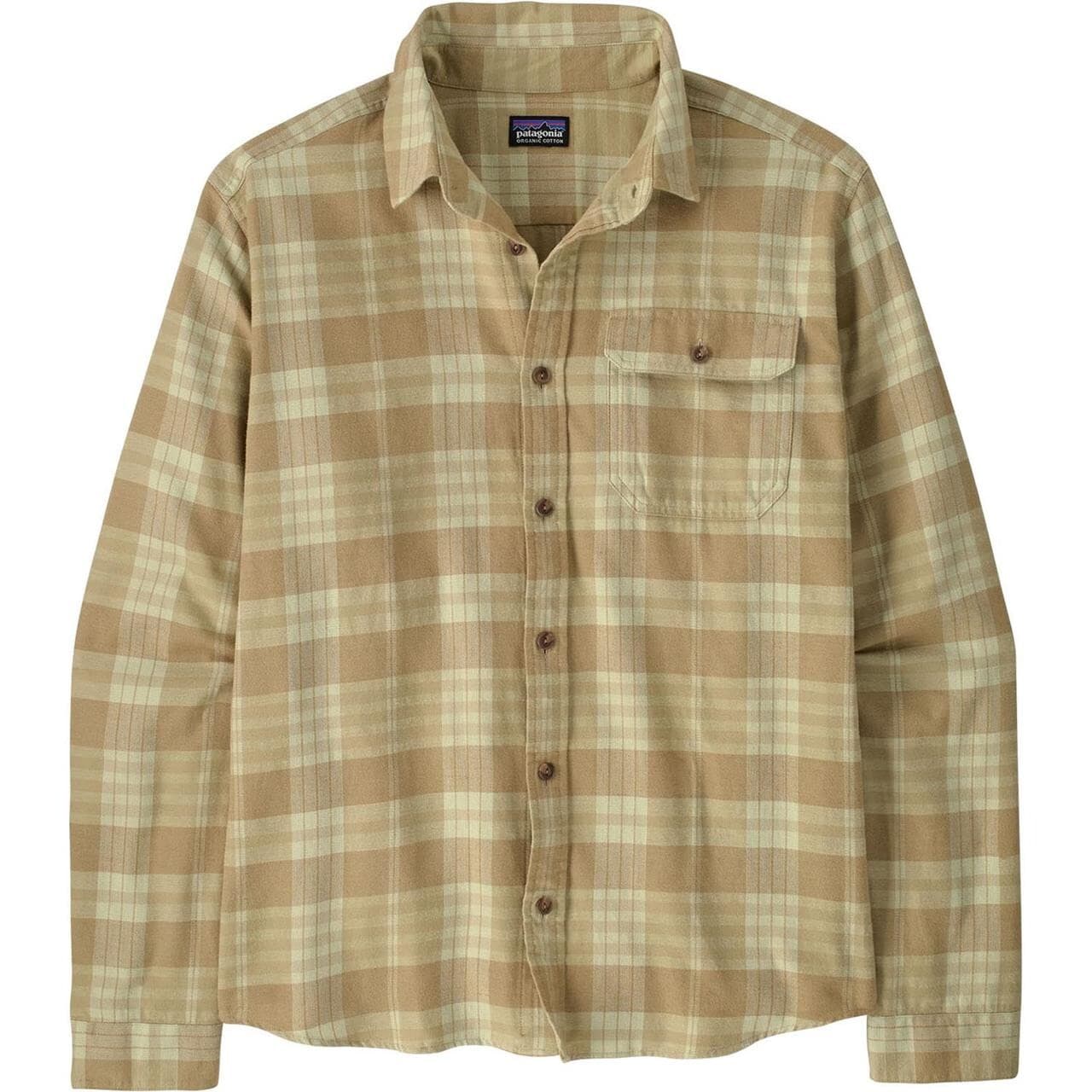 Patagonia Mens L/S LW Fjord Flannel Shirt (Grå (BUILDER:WEATHERED STONE) Large)