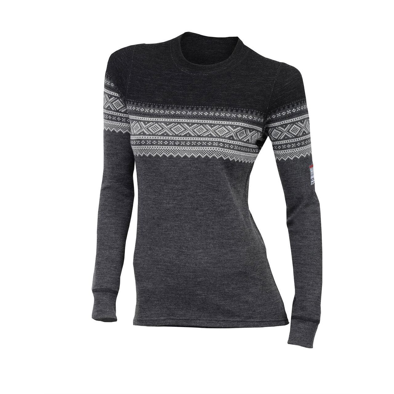Aclima Womens Designwool Marius Crew Neck (Grå (NOREFJELL) Small)