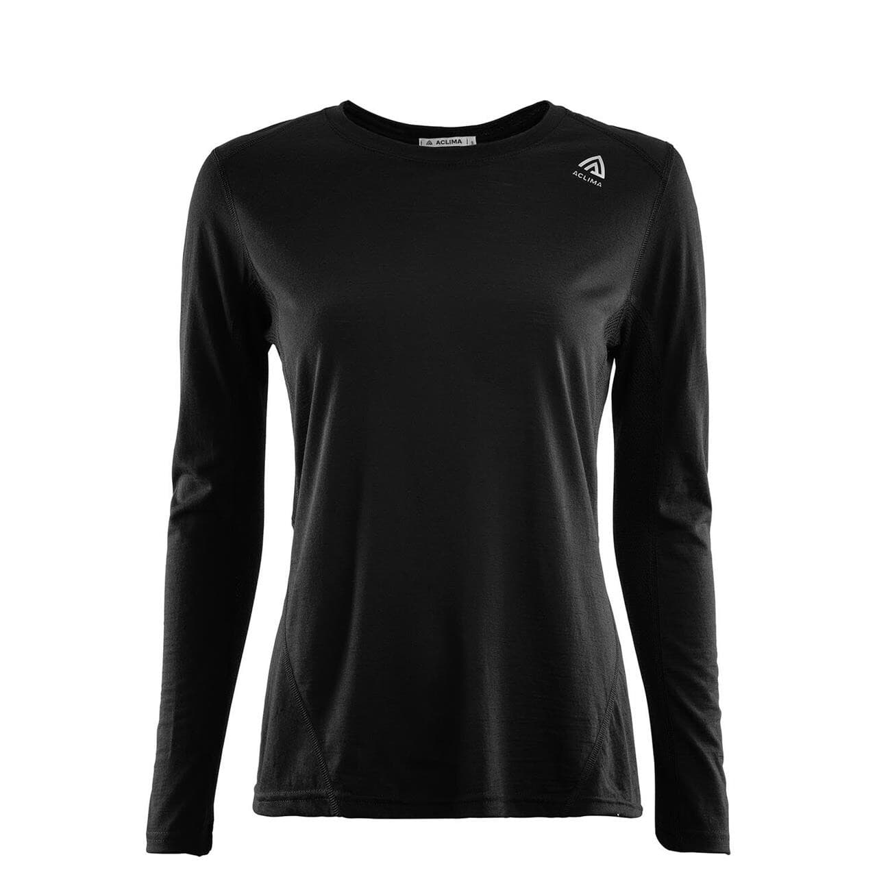 Aclima Womens Lightwool Sports Shirt (Sort (JET BLACK) Medium)