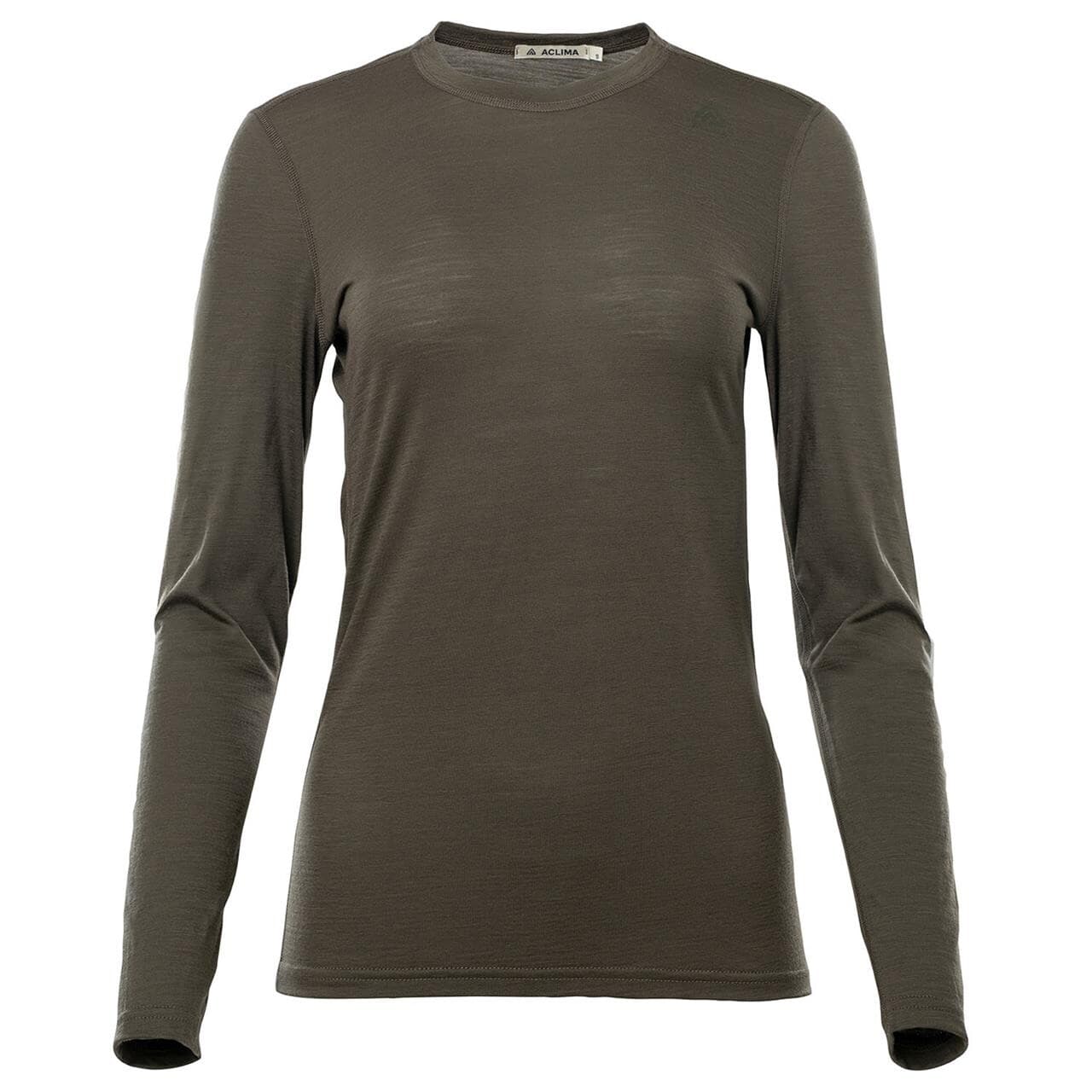 Aclima Womens Lightwool Undershirt Long Sleeve (Grøn (TARMAC) XX-large)
