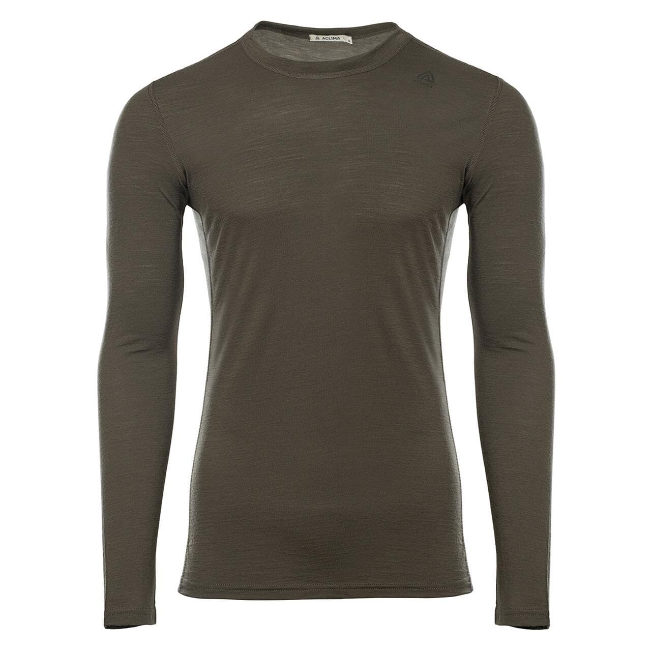 Aclima Mens Lightwool Undershirt Long Sleeve (Grøn (TARMAC) X-small)