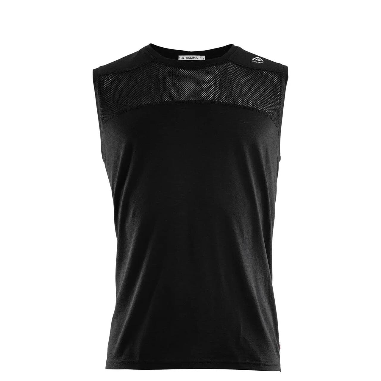 Aclima Mens LightWool Sports Singlet (Sort (JET BLACK) Small)
