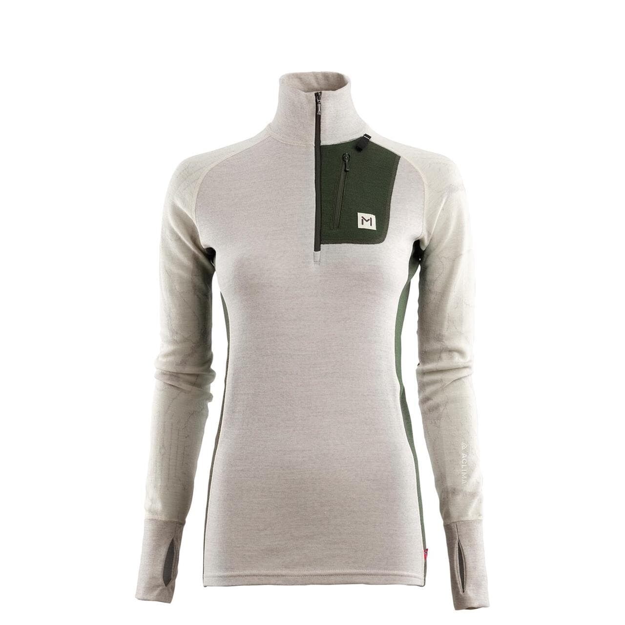 Aclima Womens Lars Monsen Polo (Beige (BEIGEMELANG/OLIVENGHT/FEMUNDEN) XX-large)