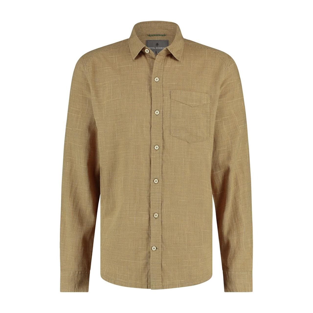 Royal Robbins Mens Hempline Spaced L/S (Beige (BISTRE) X-large)