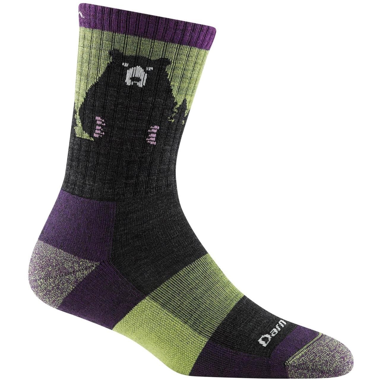 Darn Tough Womens Bear Town Micro Crew Light Cushion (Grøn (LIME) 38-40,5)