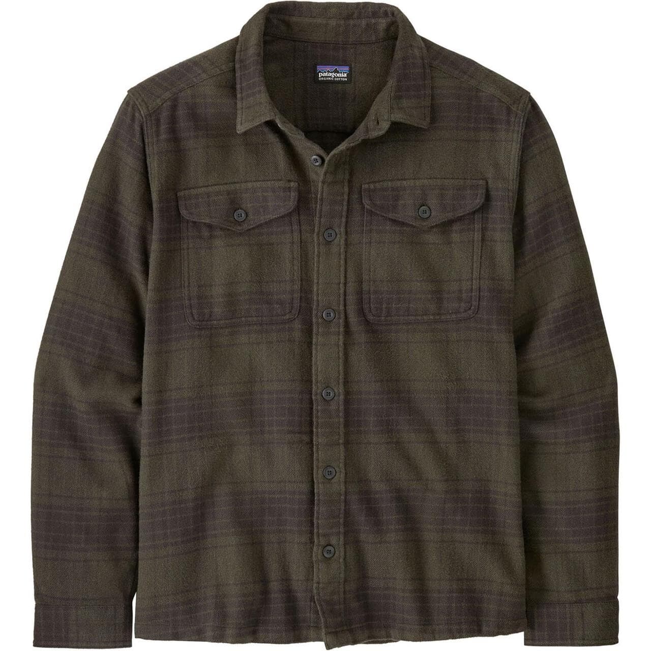 Patagonia Mens Fjord Flannel Shirt (Grøn (CASCADE: BASIN GREEN) Large)