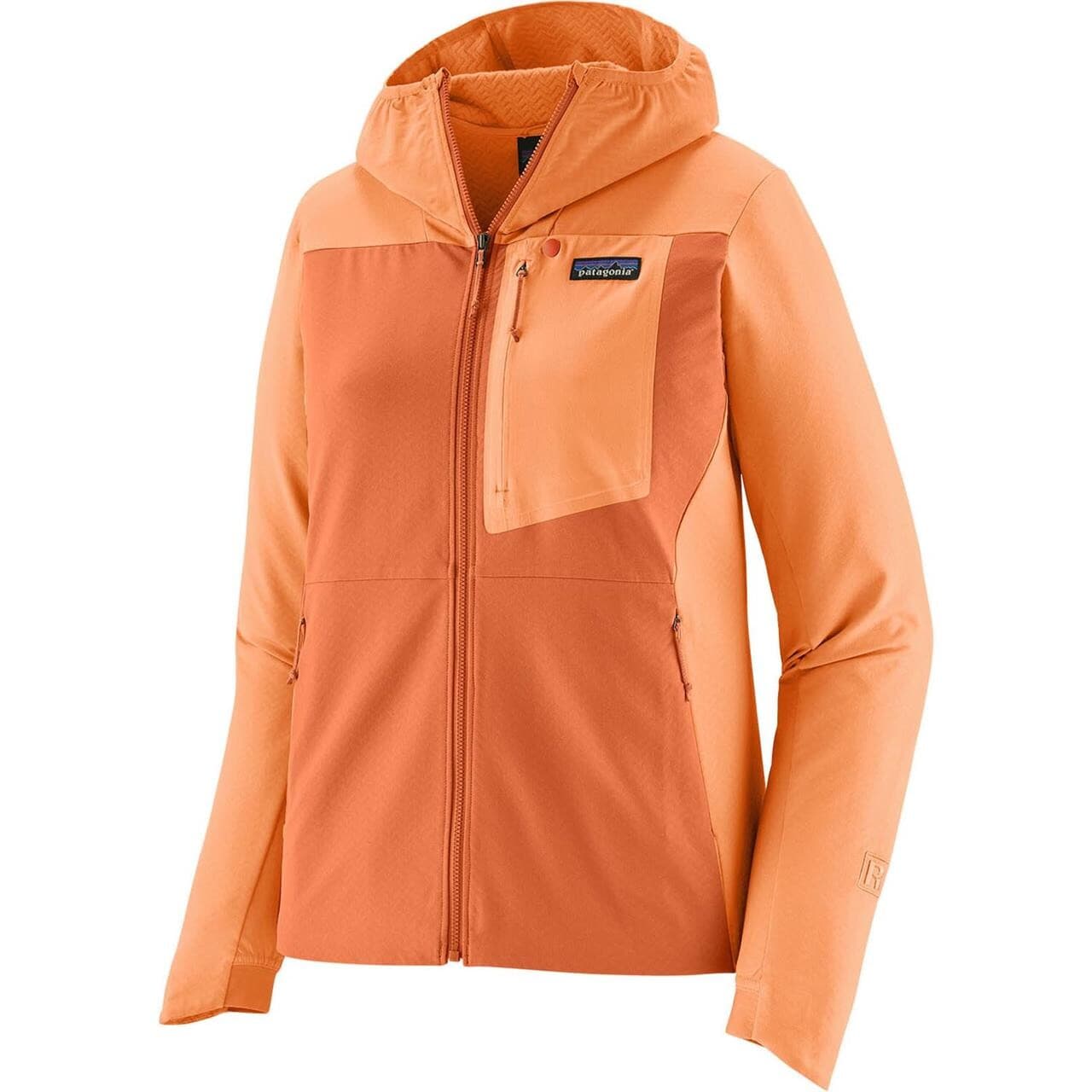 Patagonia Womens R1 Crossstrata Hoody S2025 model (Orange (ROCK MELON) X-large)