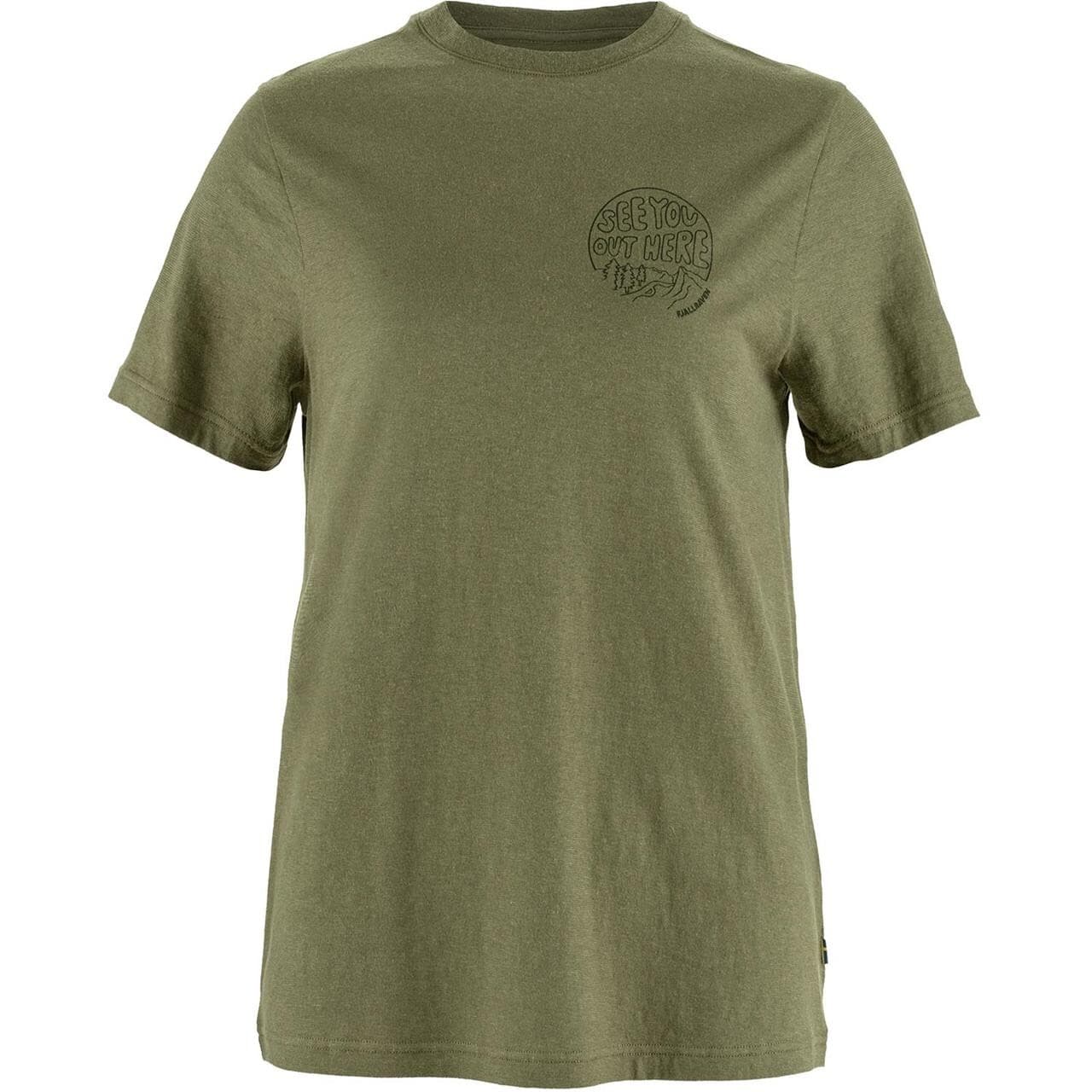 Fjällräven Womens Hemp Blend Out Here T-shirt (Grøn (GREEN/620) X-large)