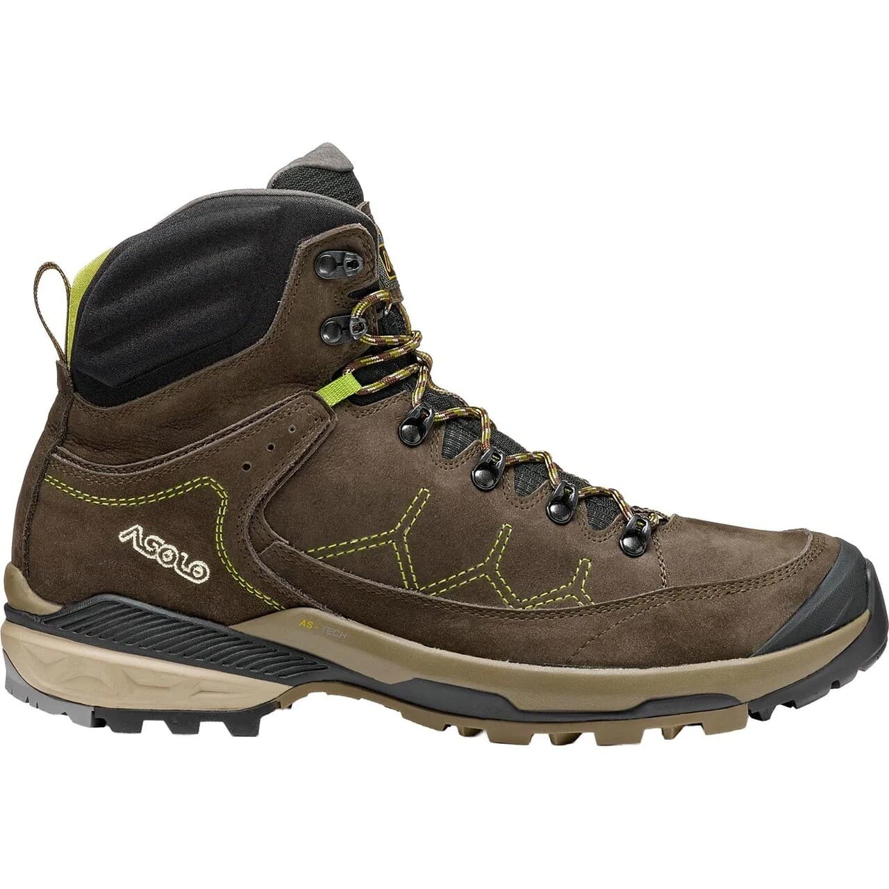 Asolo Mens Falcon EVO NBK Wide (Brun (DARK BROWN/LIME) 42)