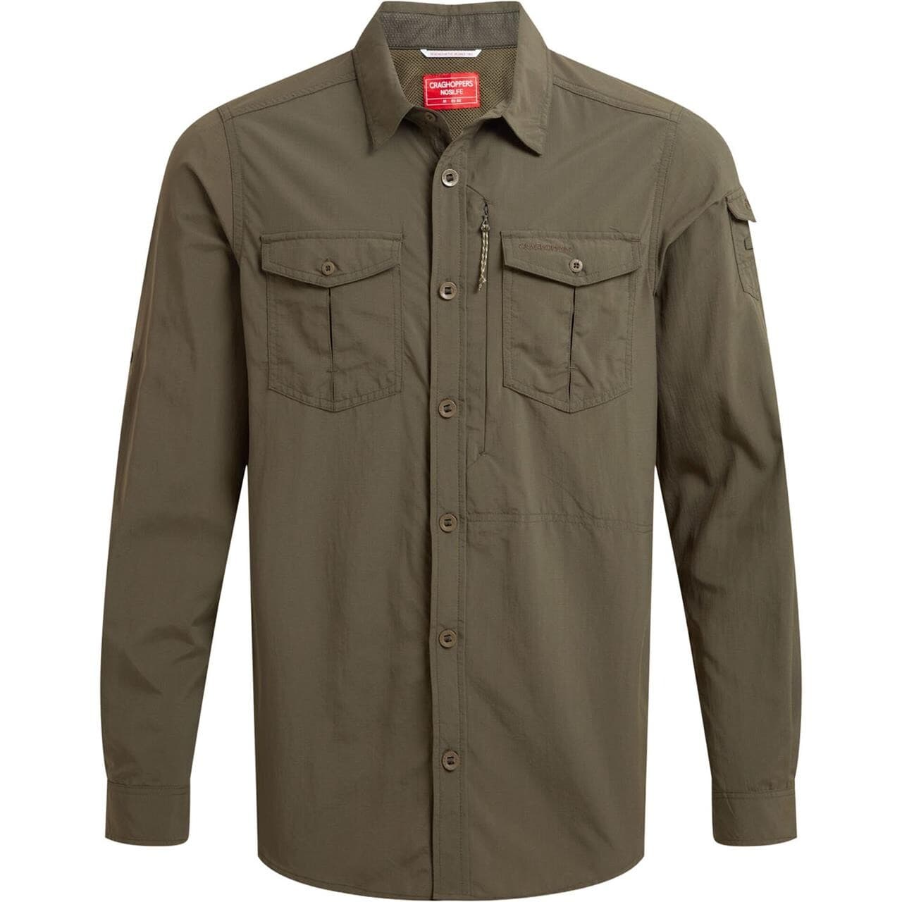 Craghoppers Mens Nosilife Adventure L/S Shirt III (Grøn (WOODLAND GREEN) Medium)