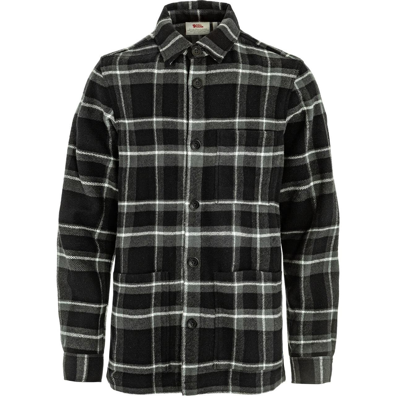 Fjällräven Mens Övik Wool Shirt (Sort (BLACK-DARK GREY/550-030) X-small)