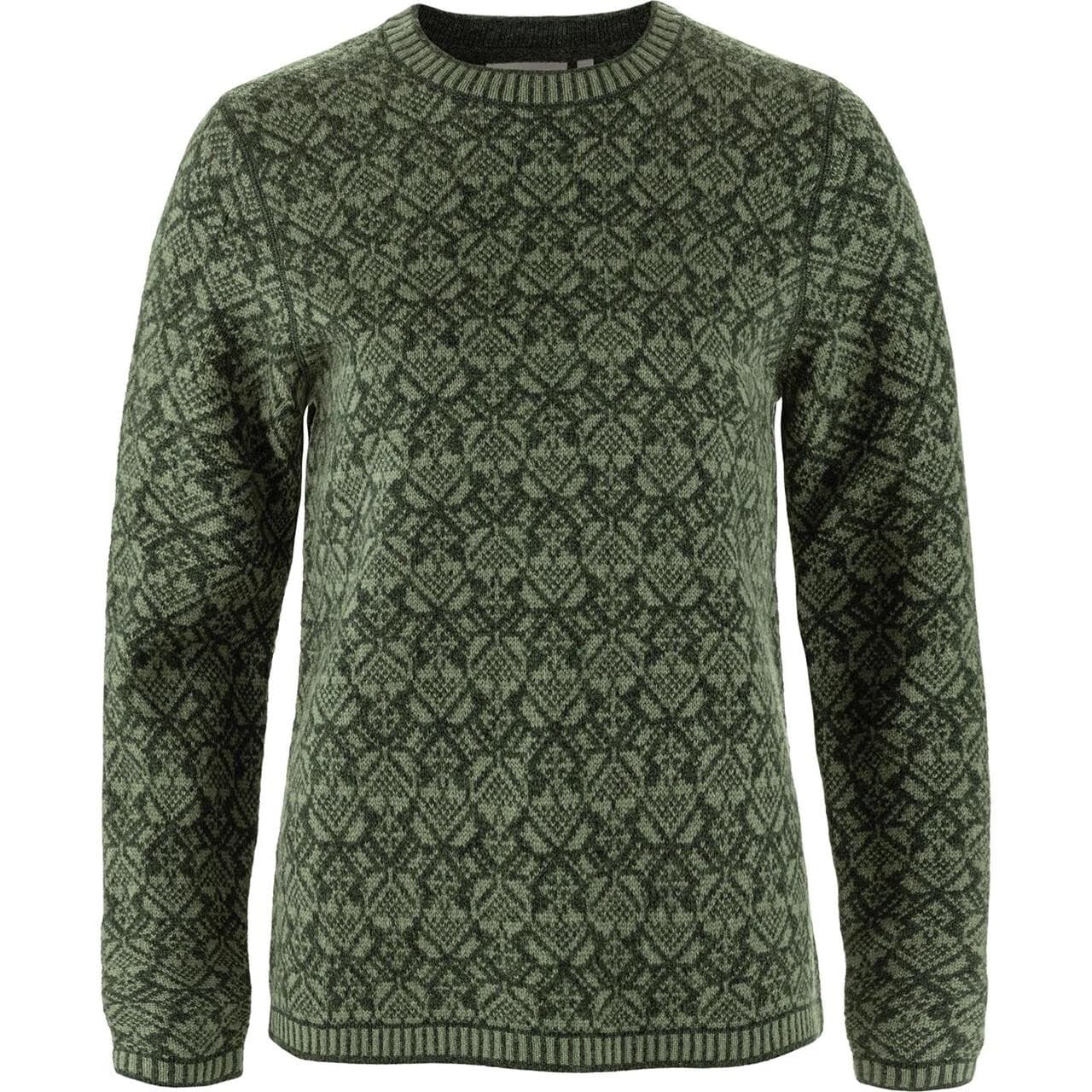 Fjällräven Womens Snow Round Neck Sweater (Grøn (DEEP FOREST/662) Medium)