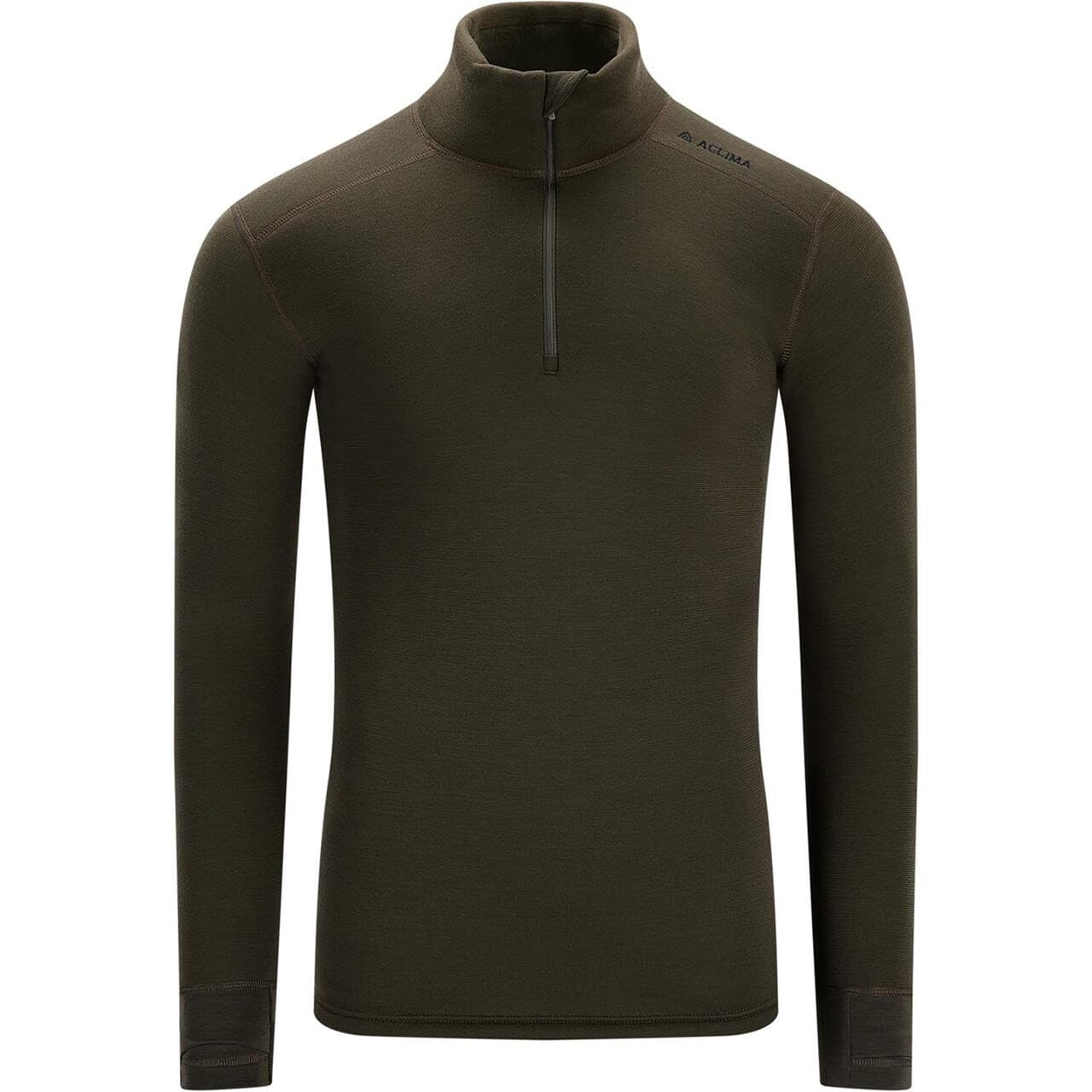Aclima Mens Fleecewool V2 Polo W/ Zip (Brun (TARMAC) X-large)