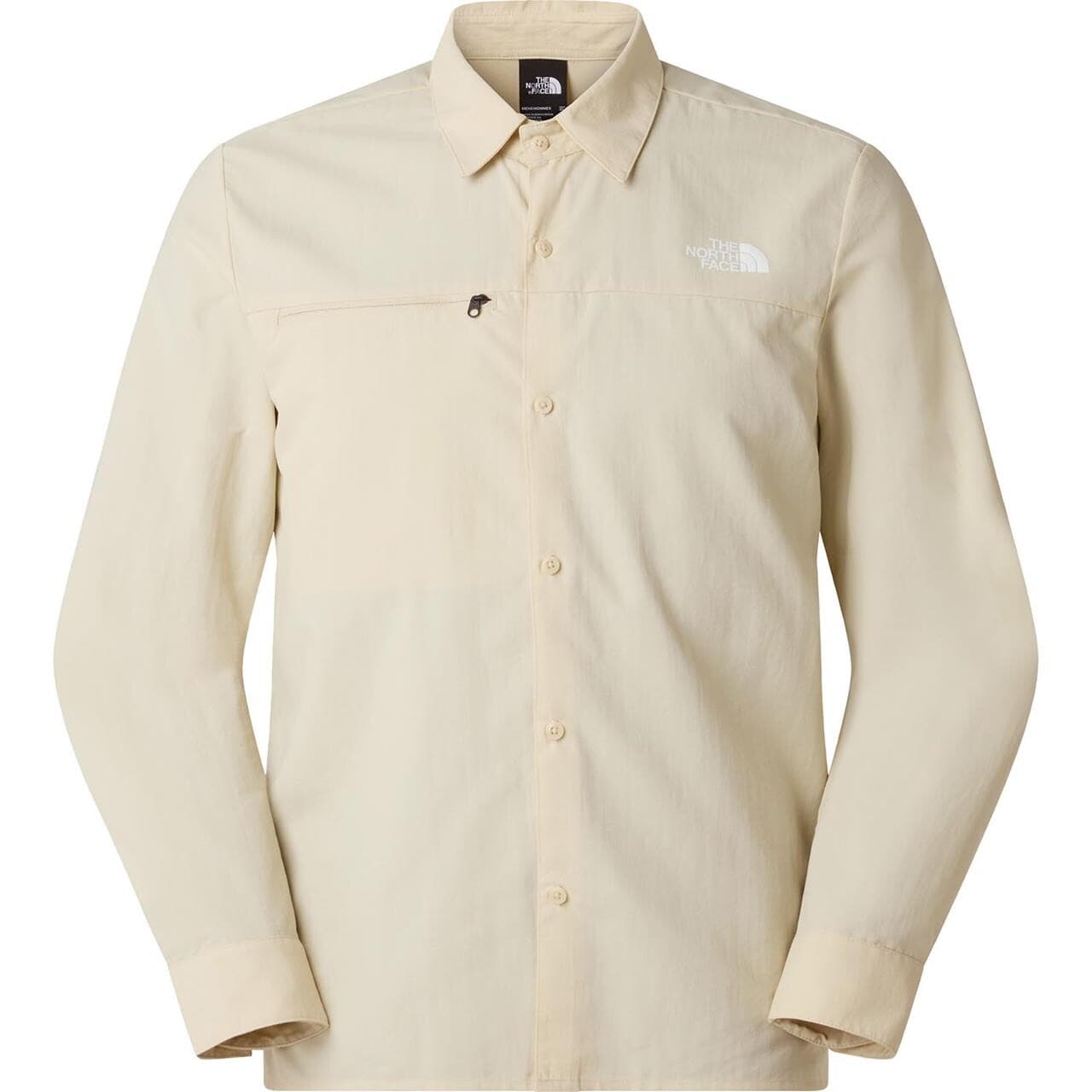 The North Face Mens Packable Long Sleeve Shirt (Hvid (DESERT STONE) X-large)