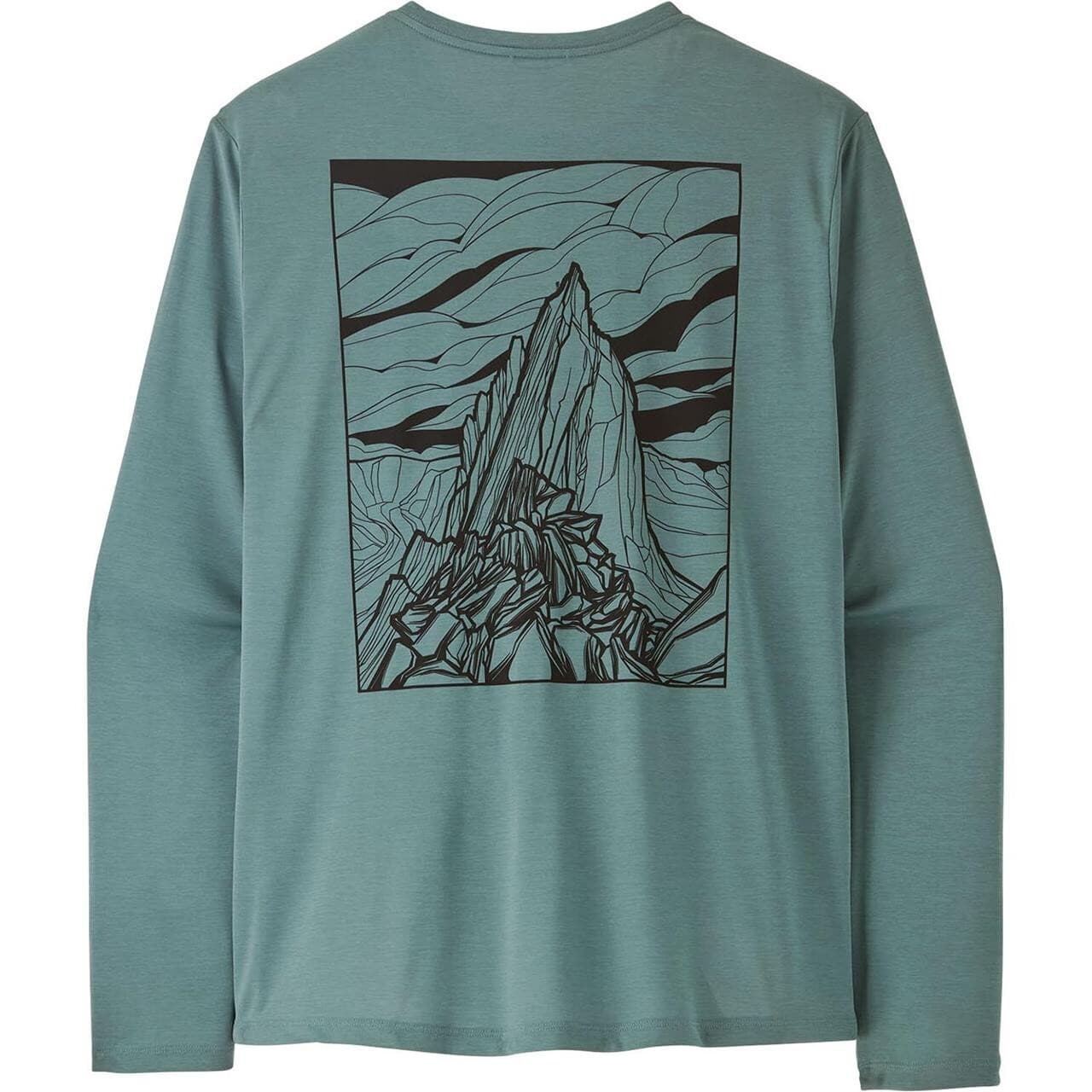 Patagonia Mens L/S Cap Cool Daily Shirt - Cloud Crag (Blå (BLUE SAGE/LIGHT BLUE SAGE X-DY) Large)