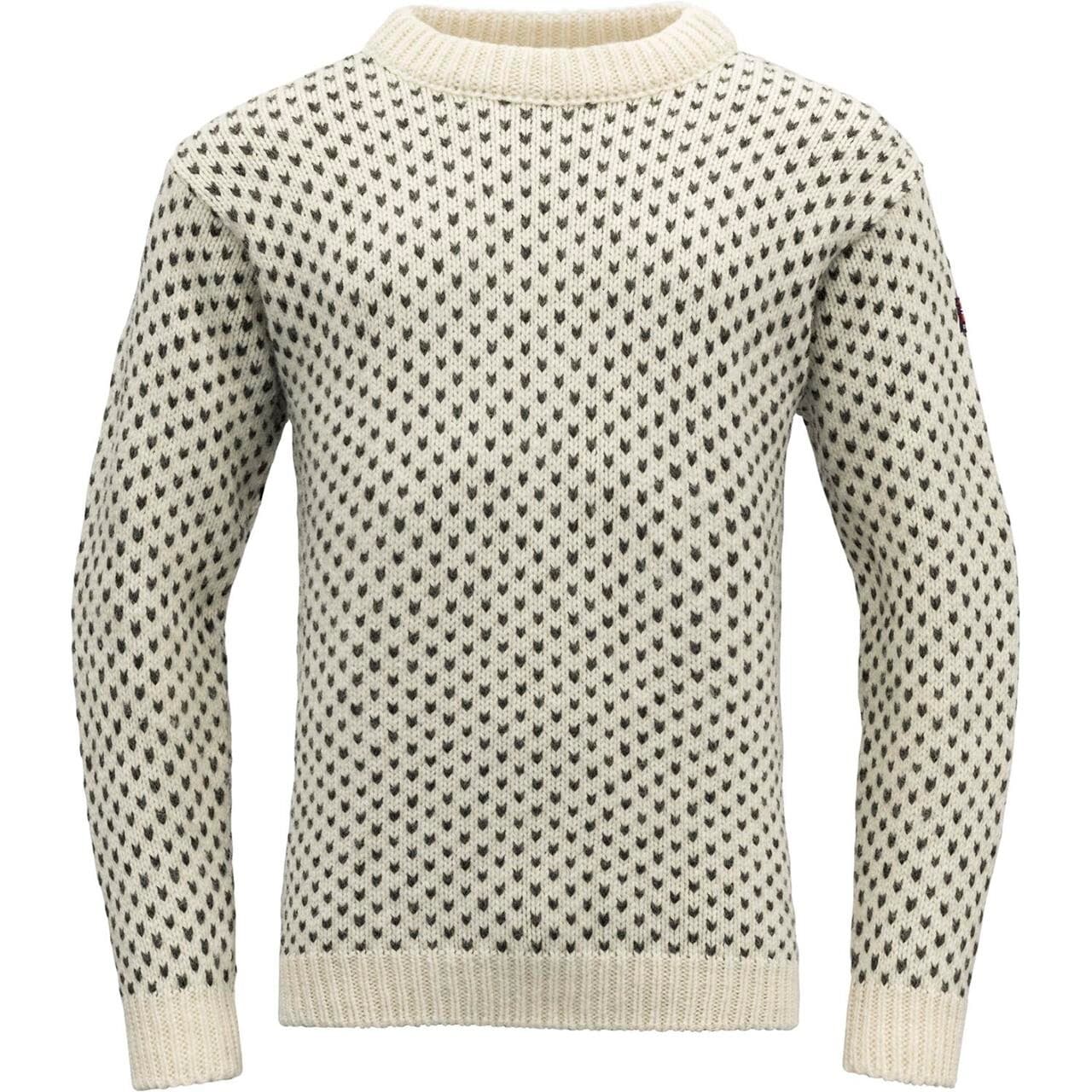 Devold Nordsjø Wool Sweater (Hvid (OFFWHITE) Large)