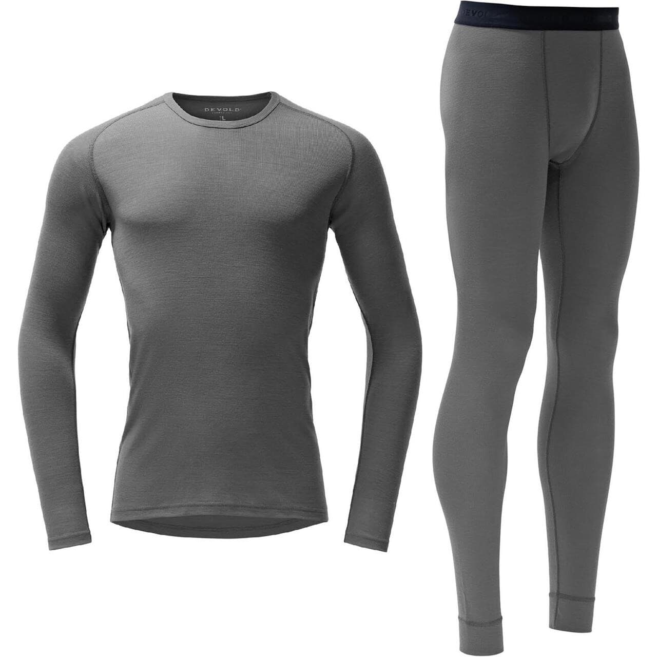 Devold Mens Adventure Merino 190 Set Shirt/ Longs (Grå (CASTLEROCK) Medium)