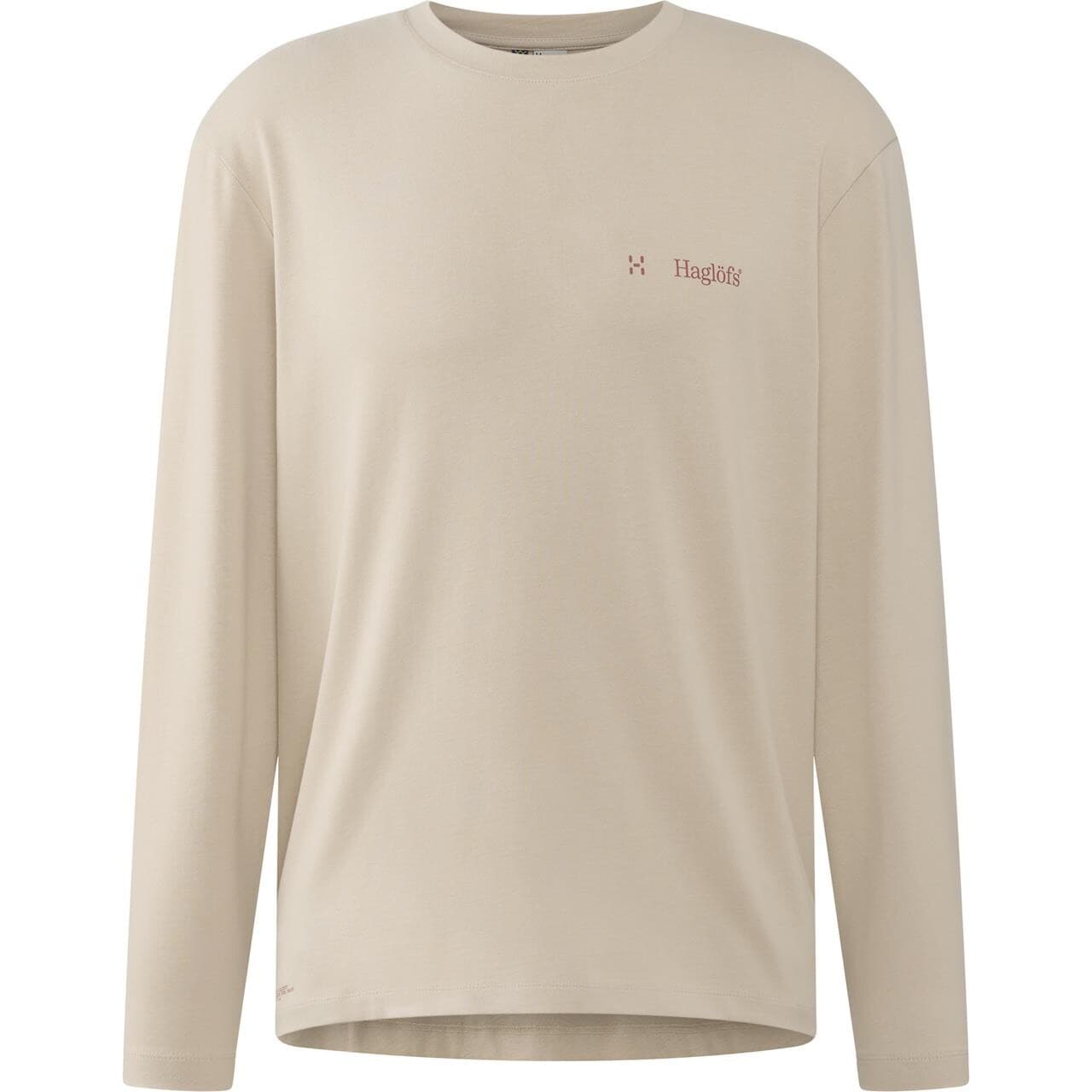 Haglöfs Mens Haglöfs L/S Tee (Beige (CHALK BEIGE) X-large)