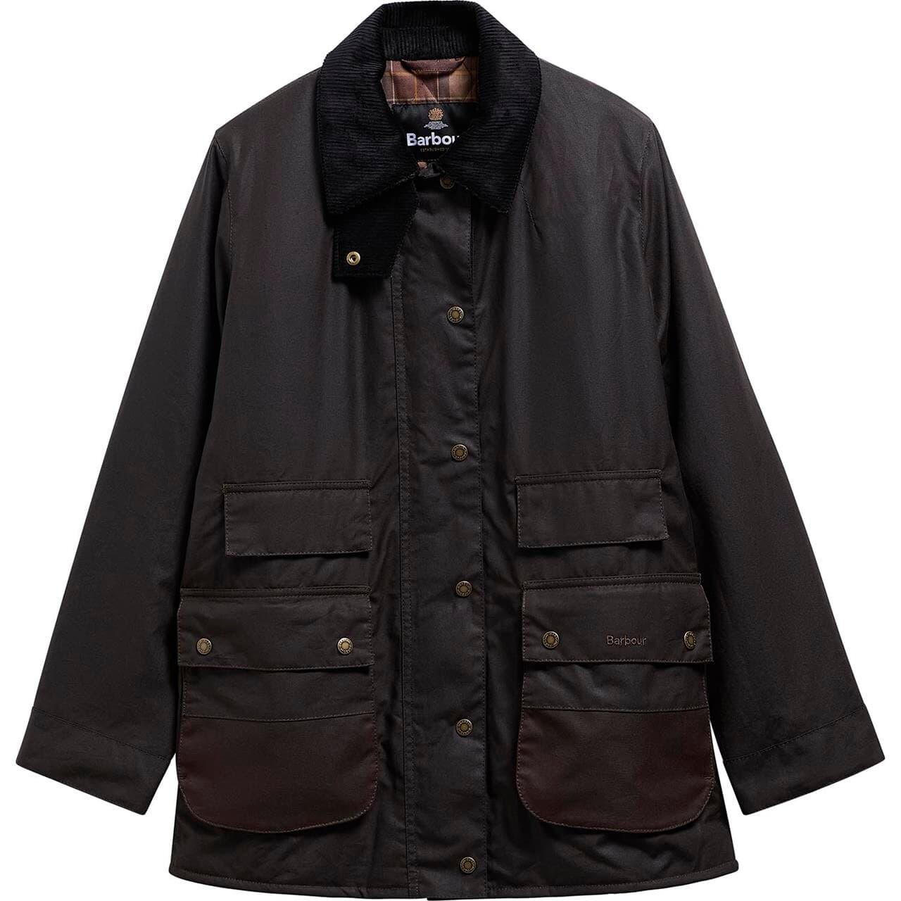 Barbour Womens Modern Border Wax Jacket (Brun (RUSTIC/MUTED) 40)