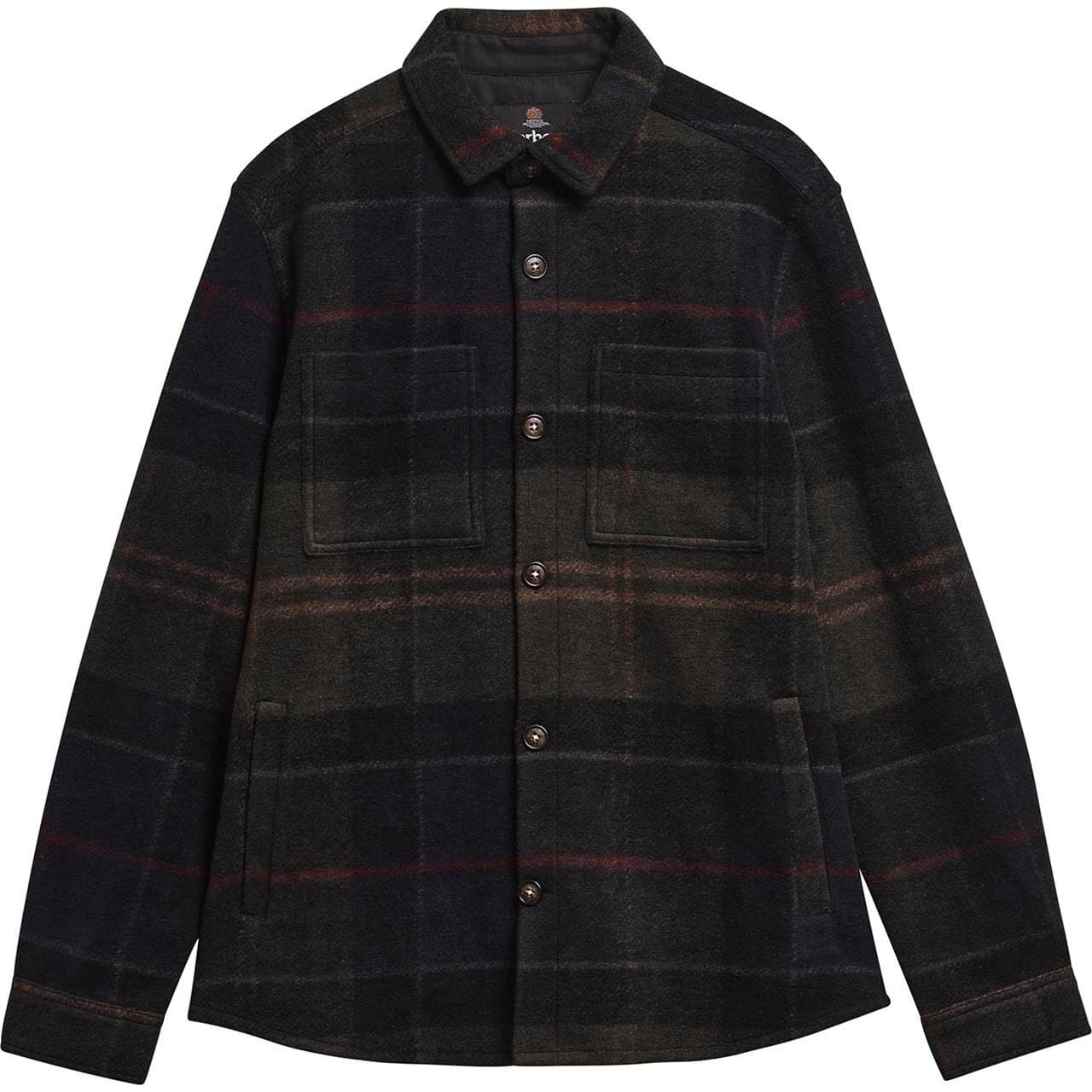 Barbour Mens Woodlane Brushed Check Overshirt (Large)