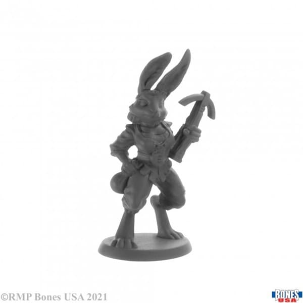 Reaper Bones USA Reaper Legends: Enrieth, Female Harefolk Rogue - Plastic Miniature