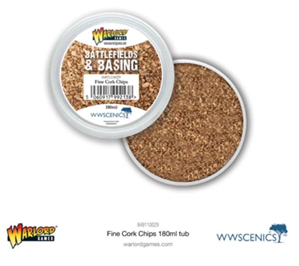 Warlord Scenics: Fine Cork Chips (180ml)