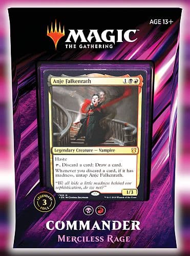 Magic Commander 2019 [EDH] Multiplayer Deck: Merciless Rage (Anje Falkenrath) - 100 kort