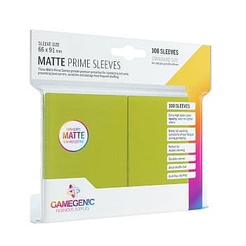 Gamegenic - Matte Prime Sleeves: Lime (LimegrÃ¸n) (100 Kortlommer)