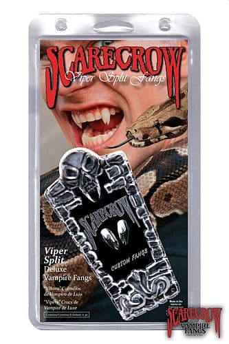 Teeth - Scarecrow: Vampire (Viper - Chrome)  Epic Armoury  Live Rollespils Tænder