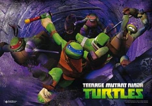 ! Super Udsalg Desk Mat/Hård Bordmåtte/Bordskåner - Teenage Mutant Ninja Turtles (TMNT) - 34,5x49,5 cm